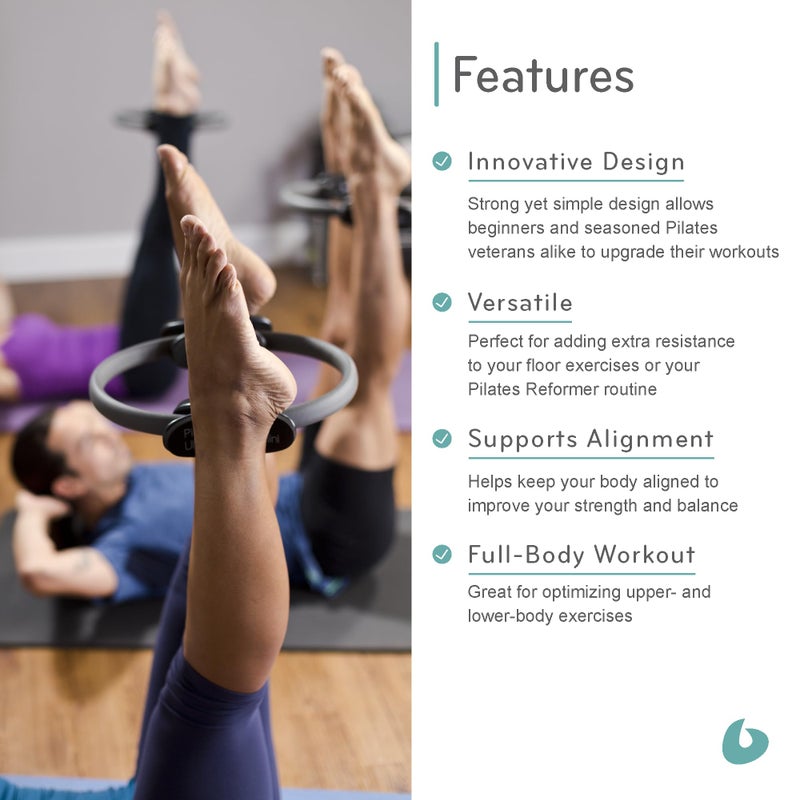 Balanced Body حلقة بالانسد بودي ألترا فيت ميني، مدرب مقاومة حلقة بيلاتس، معدات تمارين الجزء العلوي والساق، معدات تمارين الساق، معدات بيلاتس للاستخدام في المنزل أو الاستوديو، قطر 12 إنش - Image 4